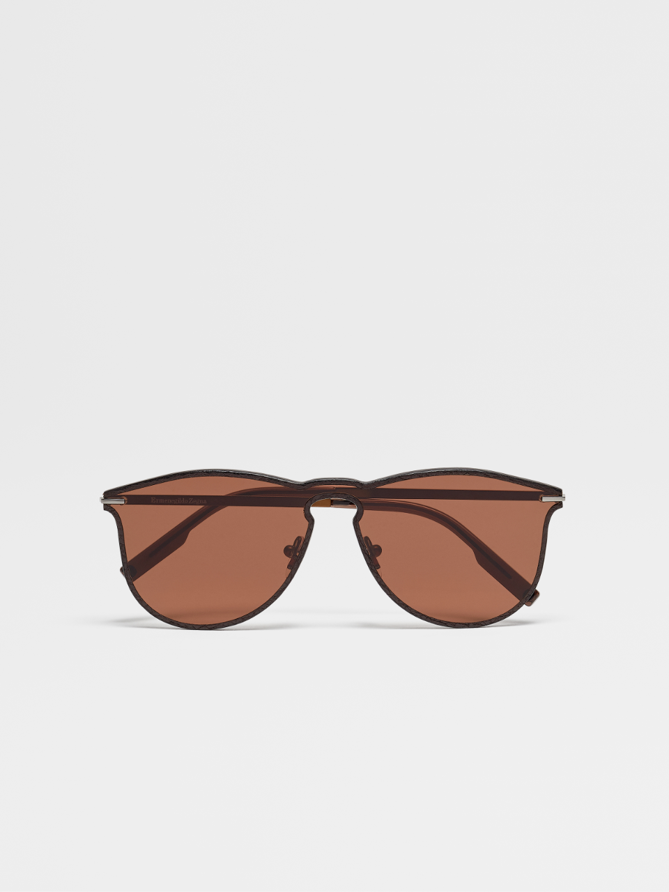 Dark Brown Leggerissimo Metal Pilot Sunglasses